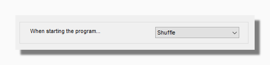 Shuffle Options